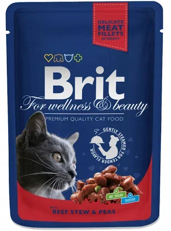 Brit Premium macska nedves eledel marha körte