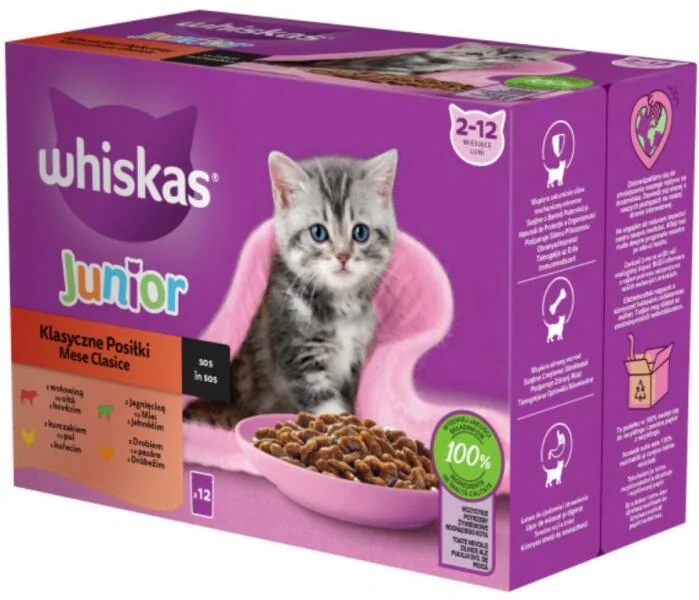 Whiskas alutasakos 12x85g junior