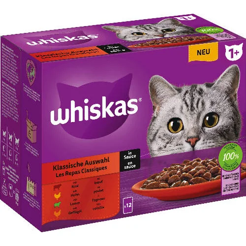 Whiskas alutasakos 12x85g klasszikus