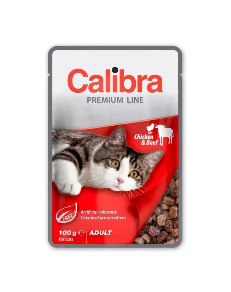 Calibra Premium Line 100g chicken and beef Adult
