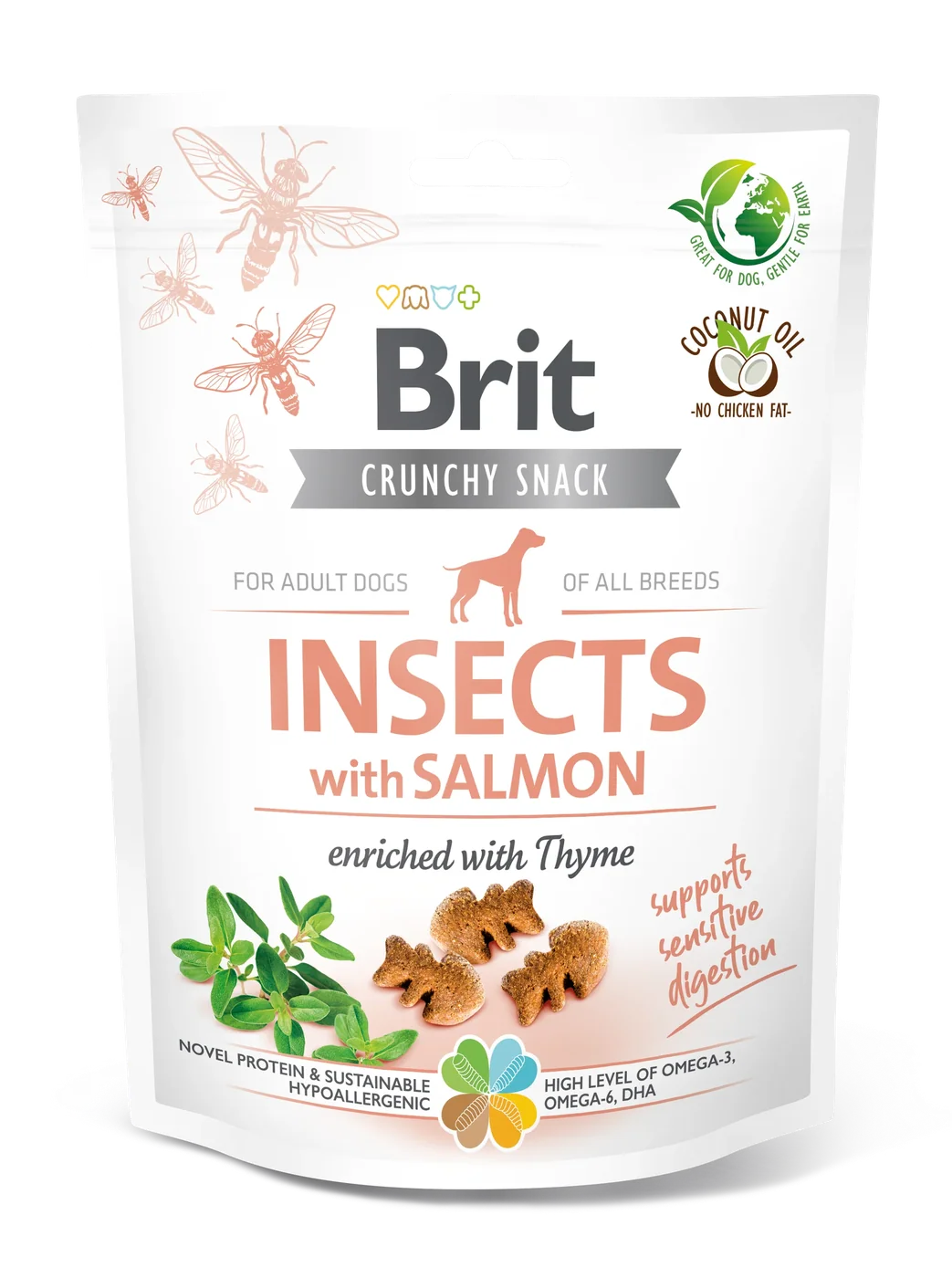 Brit Care Crunchy Snack Insects with Salmon and Thyme