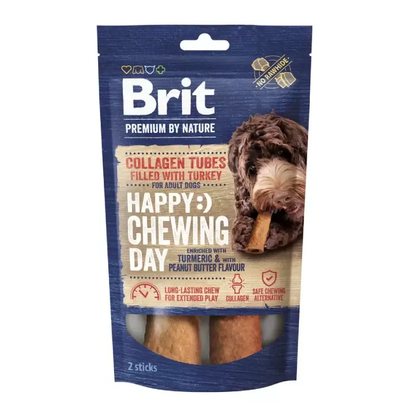 Brit Collagen Chews Tubes filled with Turkey