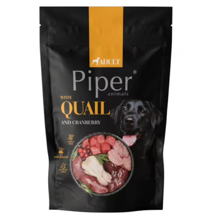 Piper fürj tőzegáfonya Nedves Kutyatáp 500g